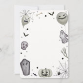 Invitation Cute Fall Little Boo Ghost Halloween Baby shower (Dos)