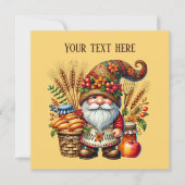 Invitation Cute Fall Seasonal gnome party (Devant)