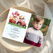 Invitation Cute Farm Animaux Barnyard 1er Anniversaire Photo