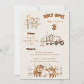 Invitation Cute Farm Theme Anniversaire Fête Garçon ou Fille (Devant)