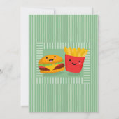 Invitation Cute Fast Food Hamburger Fries Anniversaire Invita (Dos)