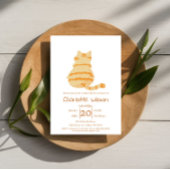 Invitation Cute Fat Orange Cat Baby Shower