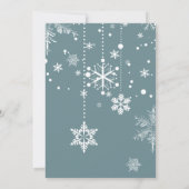 Invitation Cute Fawn | Baby shower de la forêt de neige d'hiv (Dos)