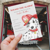 Invitation Cute Fire Fighter Baby shower dalmate