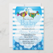 Invitation Cute Fishy Bubbles Thème Baby shower (Devant)