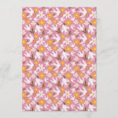 Invitation Cute Floral Bird Seamless Pattern (Devant)