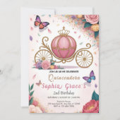 Invitation Cute Floral Butterfly Party (Devant)