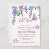 Invitation Cute Floral Il Me Donne Des Papillons Fête des mar (Devant)