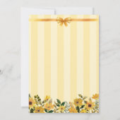 Invitation Cute Floral Jaune Ballerina  Baby shower (Dos)
