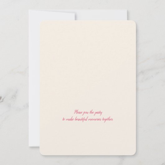 Invitation Cute Fluffy Chat avec gâteau d'anniversaire (Dos)