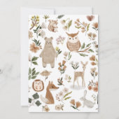 Invitation Cute Forest Animals Script Boho Baby Shower (Dos)