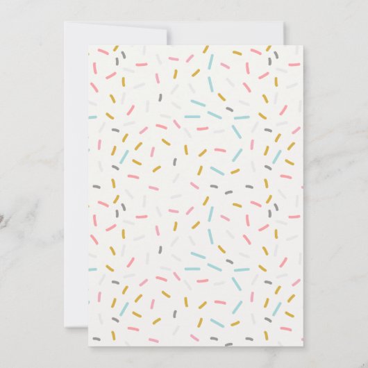 Invitation Cute Four Ever Sweet Candy Land 4e anniversaire (Dos)