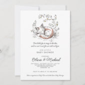 Invitation Cute Fox Baby Shower (Devant)