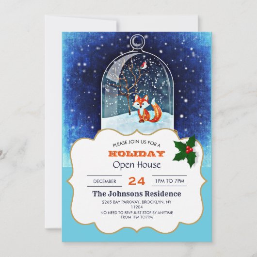 Invitation Cute fox inside (Devant)