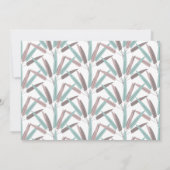 Invitation Cute Fox Tribal Feather Anniversaire Fête Invitati (Dos)