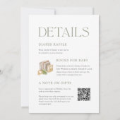 Invitation Cute Fox Woodland tout en un Baby shower (Dos)