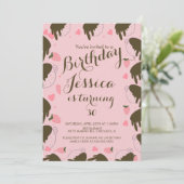 Invitation Cute fraise Chocolat Drithday (Debout devant)