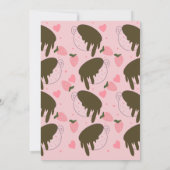 Invitation Cute fraise Chocolat Drithday (Dos)