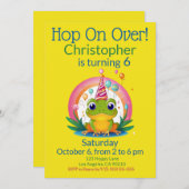 Invitation Cute Frog Anniversaire de enfant (Devant / Derrière)