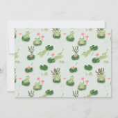 Invitation Cute Frog Party Hat Kids First 1st Birthday Photo (Dos)