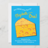 Invitation Cute Fromage Wedge Enfants 1er anniversaire fête (Devant)