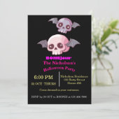 Invitation Cute Funny Bonjour Pun Halloween (Debout devant)