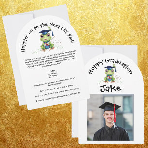 Invitation Cute Funny Frog Photo Party Graduation