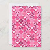 Invitation Cute Galentine's Day Brunch Coeur rose et Fleur (Dos)