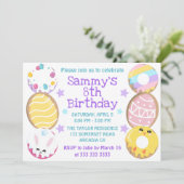 Invitation Cute gâteaux et biscuits de Pâques fête d'annivers (Debout devant)