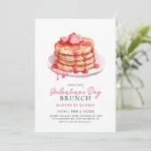 Invitation Cute gaufres Valentines Galentines Brunch (Debout devant)