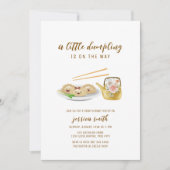 Invitation Cute Gender Neutral Asian Dumpling Baby Shower (Devant)
