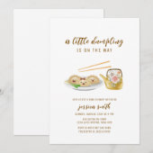 Invitation Cute Gender Neutral Asian Dumpling Baby Shower (Devant / Derrière)