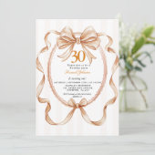 Invitation Cute Gender Neutral Coquette 30 Birthday Party (Debout devant)