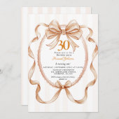 Invitation Cute Gender Neutral Coquette 30 Birthday Party (Devant / Derrière)