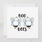 Invitation Cute Ghost Boo Bees - Funny Halloween sur blanc (Dos)
