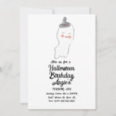 Invitation Cute Ghost Doodle Halloween Anniversaire fête (Devant)