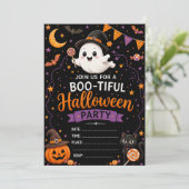Invitation Cute Ghost Halloween (Debout devant)