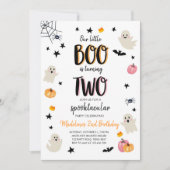 Invitation Cute Ghost Halloween 2e Anniversaire Fête Invitati (Devant)