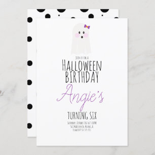 Invitation Cute Ghost Halloween Anniversaire fête