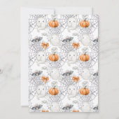 Invitation Cute Ghost Little Boo Halloween Baby Boy Douche ga (Dos)