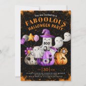 Invitation Cute Ghosts et citrouilles BOO Fête d'Halloween no (Devant)