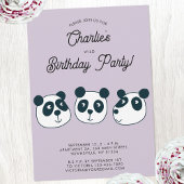 Invitation Cute Giant Panda Bear fête d'anniversaire
