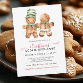 Invitation Cute Gingerbread Couple Cookie Exchange Party