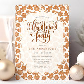 Invitation Cute Gingerbread Man Cookies Noël Party