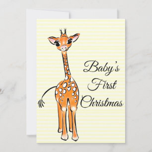 Invitation Cute Giraffe drawing, safari animals