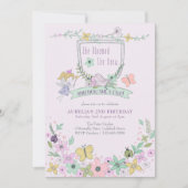 Invitation Cute Girl 2e anniversaire Fairy Flower Garden (Devant)