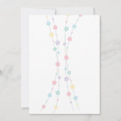 Invitation Cute Girl Abstract Rainbow Any Age Birthday (Dos)
