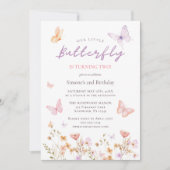 Invitation Cute Girl Pink 2e anniversaire (Devant)