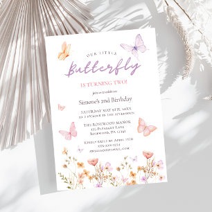 Invitation Cute Girl Pink 2e anniversaire