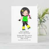 Invitation Cute Girl Rock Star Anniversaire (Debout devant)